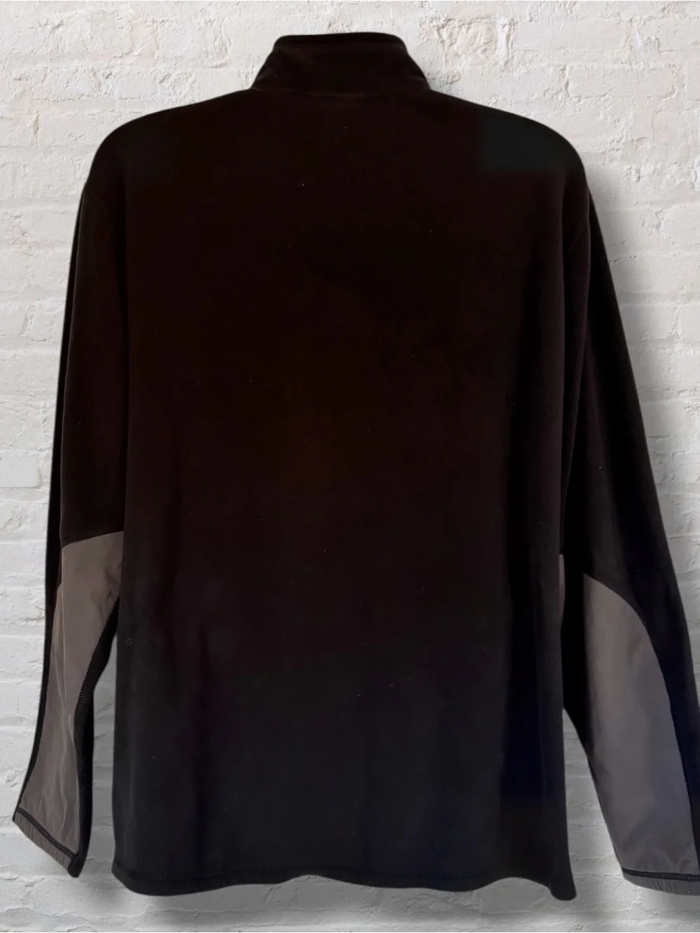 The North Face Men’s XXL Polartec Fleece Quarter Zip Pullover Black Gray